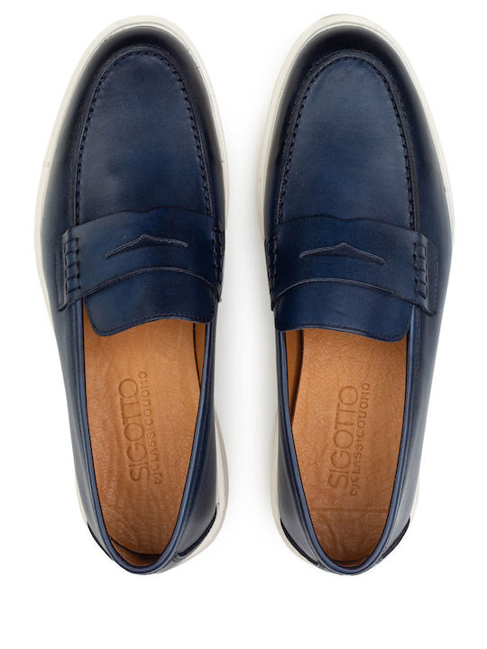 Herren Mokassins in Blau Farbe