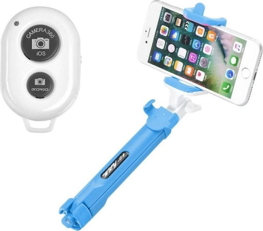 Oem Combo Selfie-Stick Stativ Fernbedienung Bluetooth Hellblau