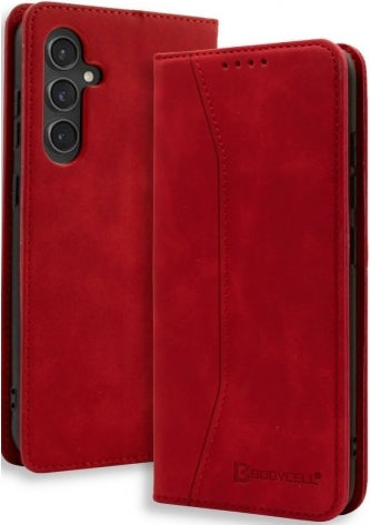 Bodycell Book Piele artificială / Piele Roșu (Galaxy S25+)