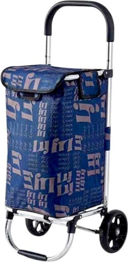 Shopping Trolley Blue 48x27x92cm