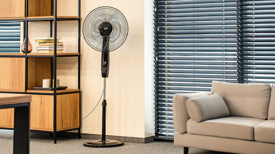 Teesa Pedestal Fan 50W Diameter 40cm with Remote Control Black