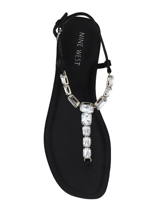 Dynasti9 Women's Flat Sandals in Black Color