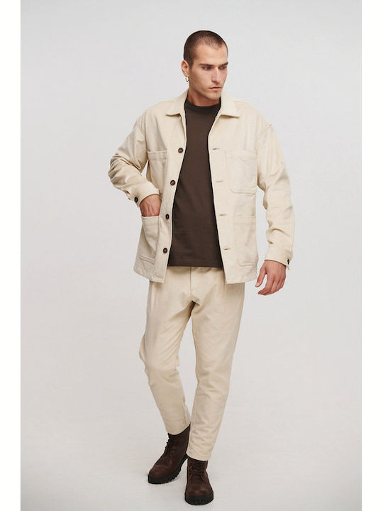 Παντελόνι Ελαστικό σε Slim Εφαρμογή Beige