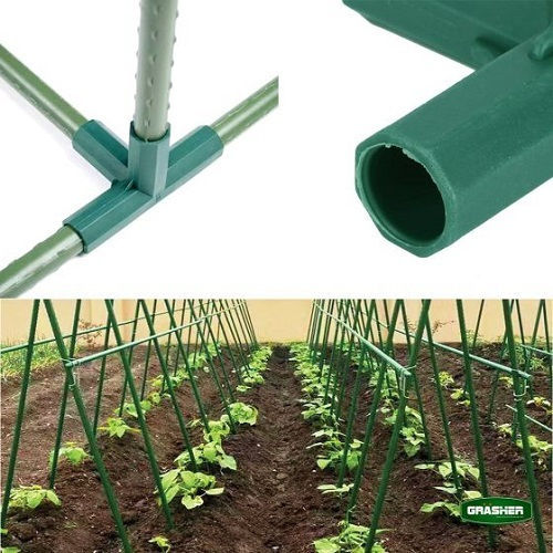 4-Way Corner Connectors Φ.16mm Plant Stakes 6 Pcs