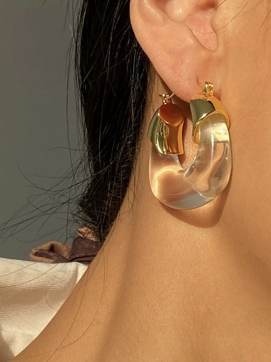 Enotia Earrings Hoops Gold Plated