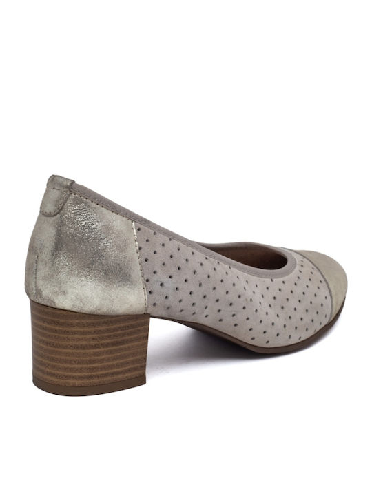Pantofi cu toc Bej