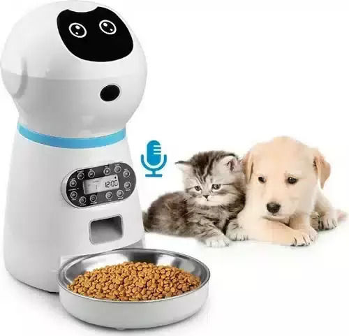ForHome Автоматичен Неръждаем Хранилка за Куче & Котка 3.5lt в Бял Цвят