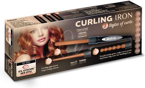 Elekom Hair Curling Iron Conic Curling Iron pentru bucle 22mm 50W EK-858