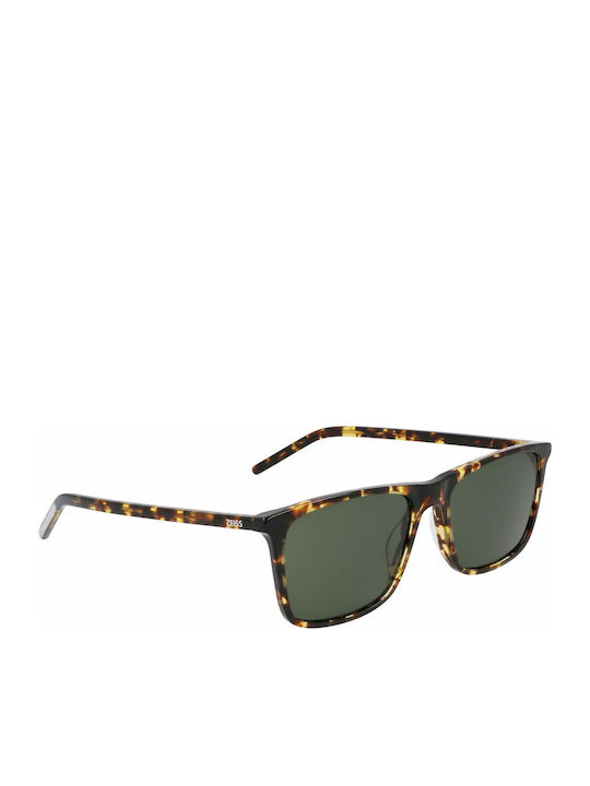 Zeiss Men's Sunglasses with Brown Tartaruga Plastic Frame and Green Lens S0390330