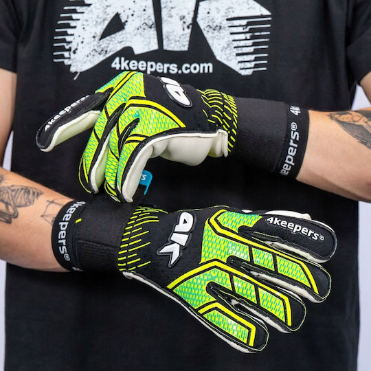 4Keepers Γάντια Τερματοφύλακα Ενηλίκων Μαύρα