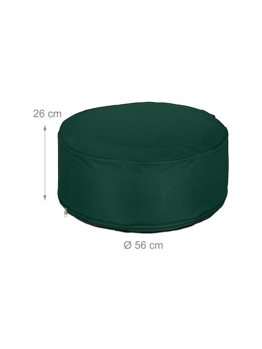 Bean Bag Chair Stool Inflatable Waterproof Green 56x56x26cm