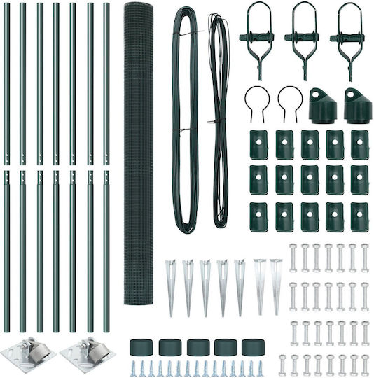 vidaXL Plasă de sârmă Galvanizat Verde 1.6x10m