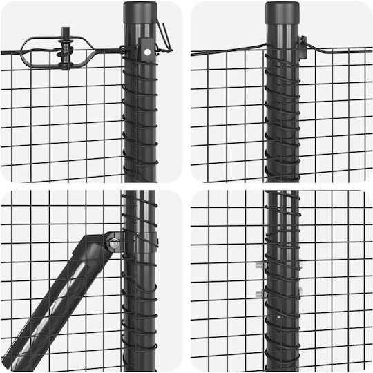 vidaXL vidaXL Verzinkter Stacheldrahtzaun Grau 1,4x50m