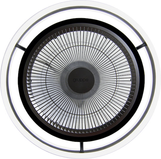 Gruppe RX3310 Πλαφονιέρα 50cm με Φως Μαύρη