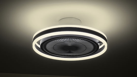 Gruppe RX3310 Πλαφονιέρα 50cm με Φως Μαύρη
