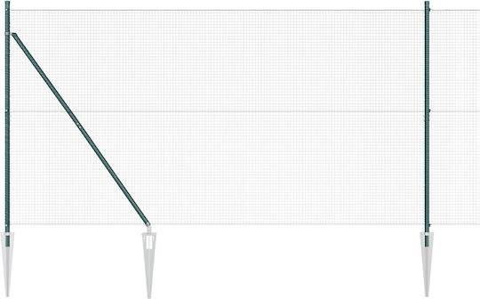 vidaXL Plasă de sârmă cu Îmbrăcăminte din PVC Module Verde 1.4x50m