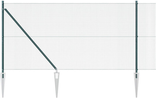 vidaXL Drahtzaun Stacheldraht Set Grün 100m