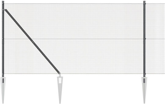 vidaXL Ситова мрежа с Покритие с PVC Подредба Сив 1.4x10м