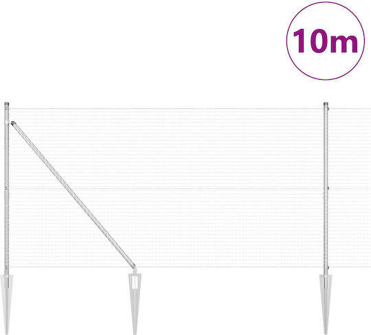 vidaXL Wire Fencing Galvanized Silver 1.2x10m