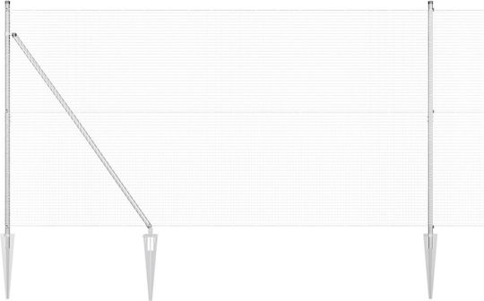 vidaXL Drahtgeflecht Verzinkt Elektrische Gitarren Gray 1.5x25m