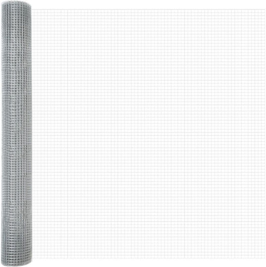 vidaXL vidaXL Drahtzaun Verzinkt Set Grau 1m nach Meter