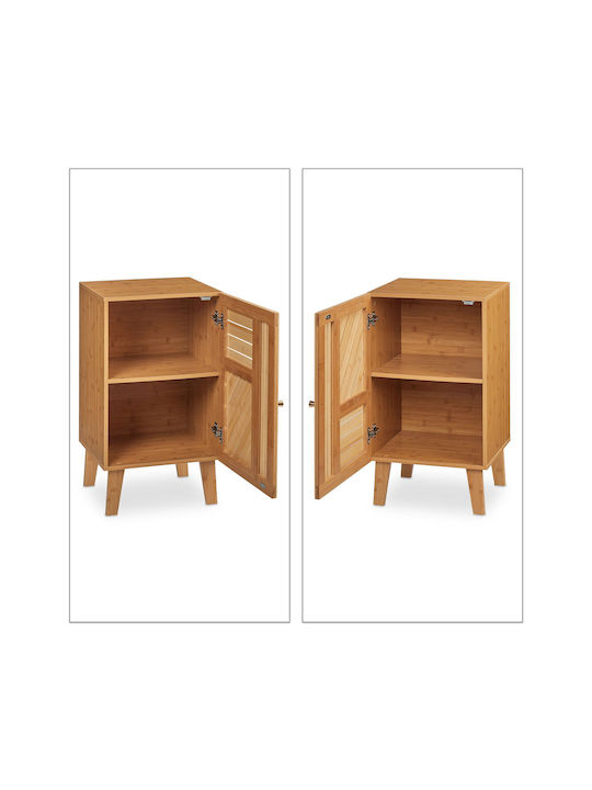 Nachttisch aus Bambus Braun 40x37x70cm
