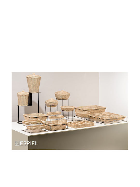 Espiel Wicker Rectangular Decorative Tray 40x26x5.5cm 2pcs