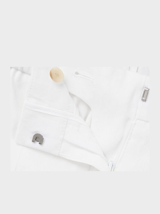 Toyal2 Damen Leinen Hose in Entspannter Passform White