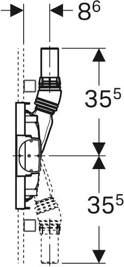 Element de fixare sifon pentru cadă de duș Geberit Duofix 111.591.00.2