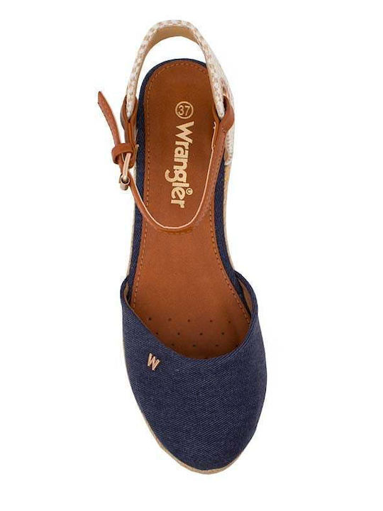 Bela C Women's Suede Platform Espadrilles Blue