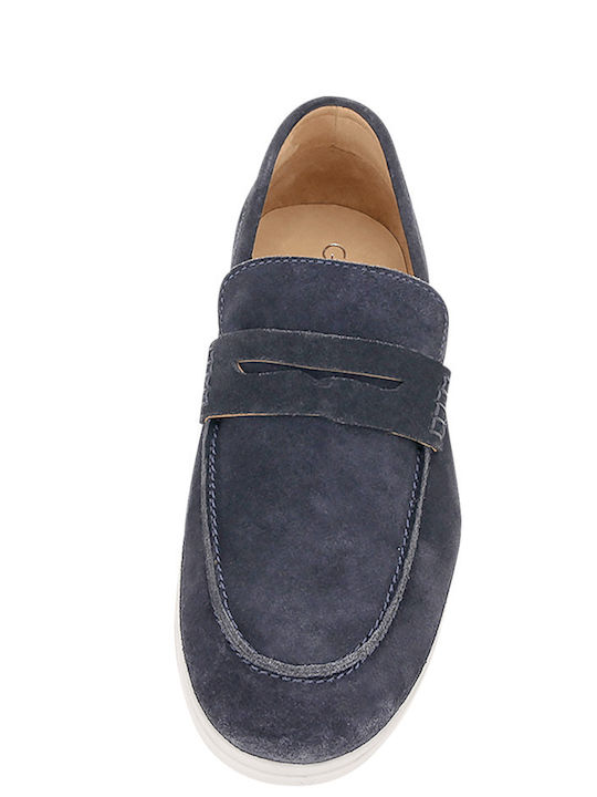 Suede Ανδρικά Loafers σε Μπλε Χρώμα
