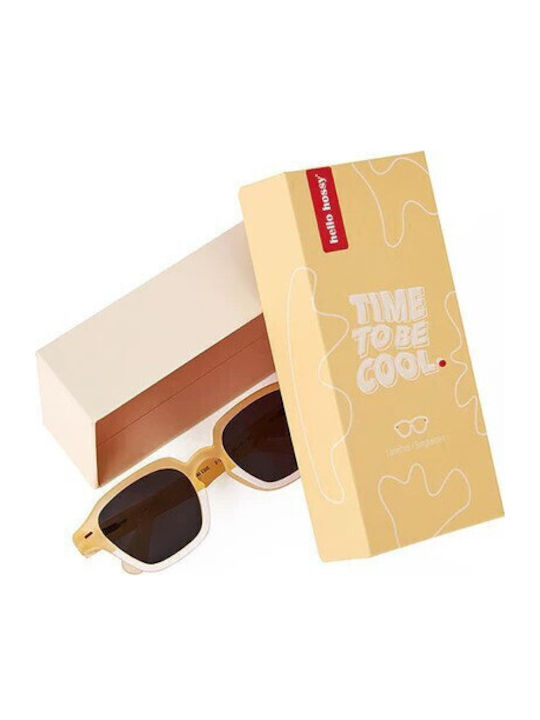 Hello Hossy Kids Sunglasses with Polarized Lenses Beige for 5-8 Years