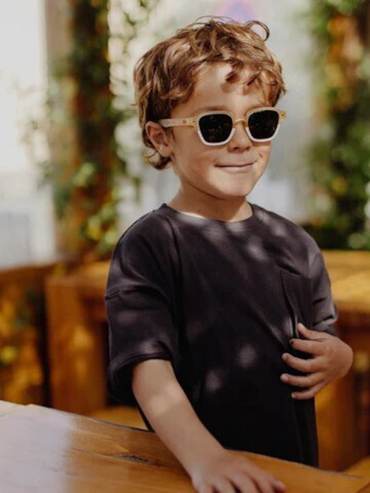 Hello Hossy Kids Sunglasses with Polarized Lenses Beige for 5-8 Years