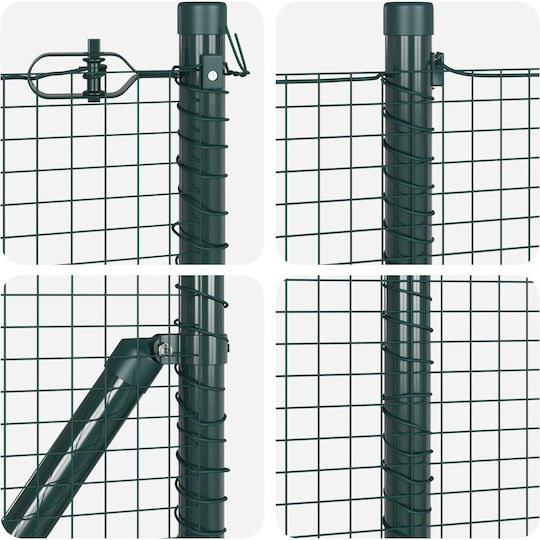 vidaXL Drahtgeflecht mit PVC-Beschichtung Elektrische Gitarren Grün 1x10m