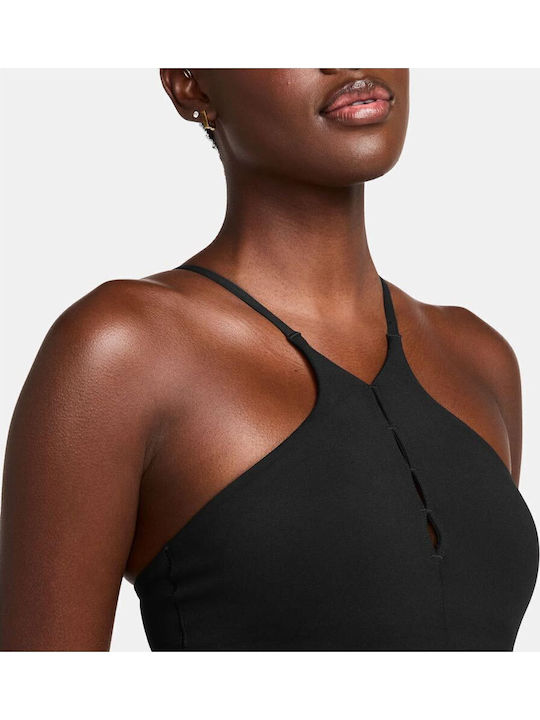 Dri-Fit One Keyhole Women's Sports Bra with Light Padding Black