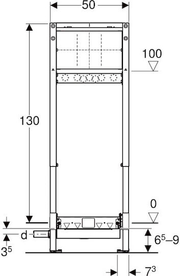 Element de fixare scurgere duș Geberit Duofix 111.581.00.2