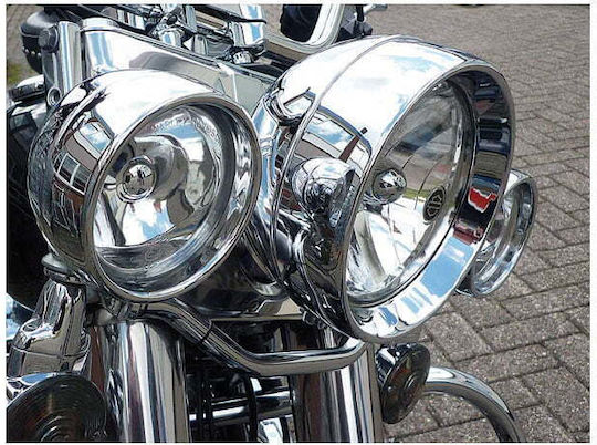 Στεφάνι Φαναριού Headlamp Recessed Trim Ring 7" Chrome Harley Davidson 94-17 Nu Fls S Tf Tfb Tfbs Flstn; 15-21 Flrt Freewheeler Trike
