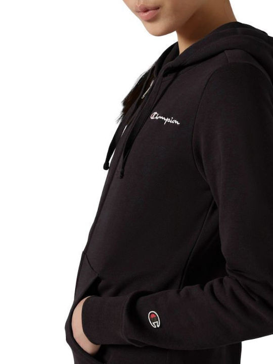 Women's Sweatshirt Jacket Hooded Black