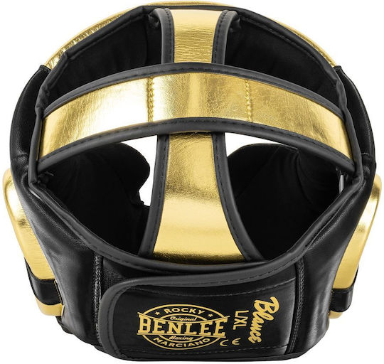 Benlee Adult Full Face Boxing Headgear Leather Black