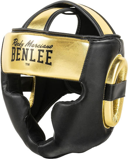 Benlee Adult Full Face Boxing Headgear Leather Black