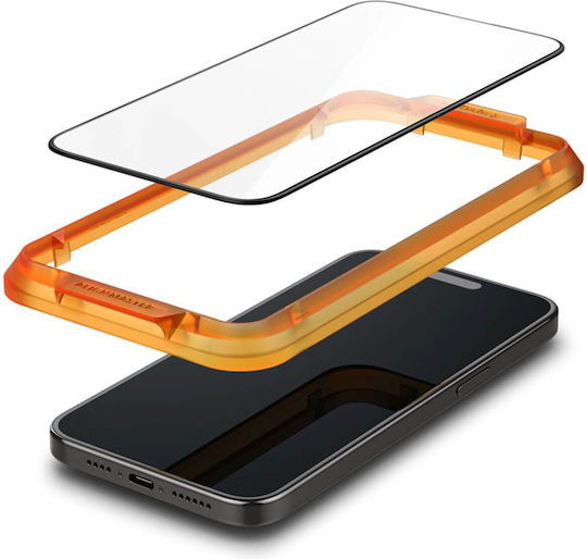 Spigen Glas.Tr Align Full Face Tempered Glass 2τμχ Μαύρο (iPhone 15 Pro Max)