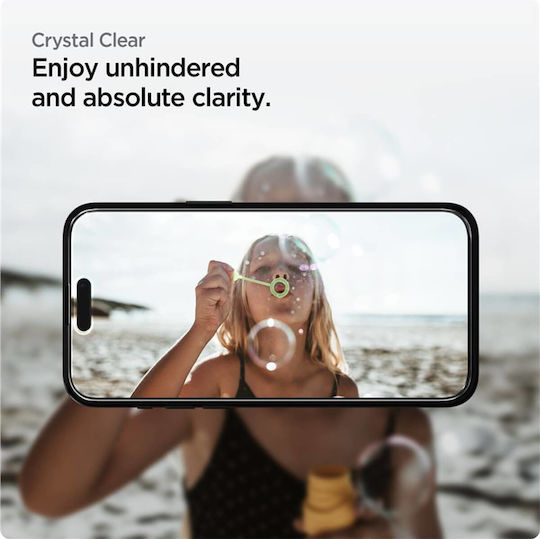 Spigen Glas.Tr Align Full Face Tempered Glass 2τμχ Μαύρο (iPhone 15 Pro Max)