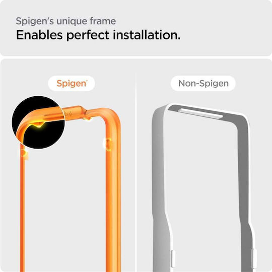 Spigen Glas.Tr Align Full Face Tempered Glass 2τμχ Μαύρο (iPhone 15 Pro Max)