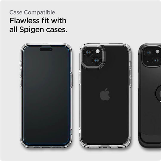 Spigen GLAS.tR Alignmaster 0.3mm Full Face Tempered Glass 2τμχ Μαύρο (iPhone 15 Plus / 16 Plus)