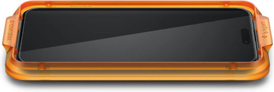 Spigen GLAS.tR ALIGNmaster 0.3mm Vollflächig gehärtetes Glas 2Stück Schwarz (iPhone 15 Pro)