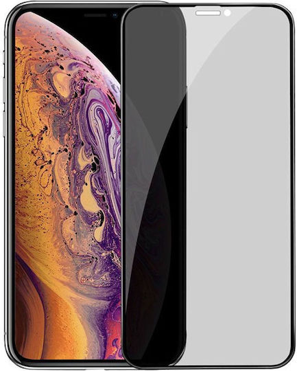 5D Full Glue Privacy Full Face Tempered Glass Black (iPhone 14 Pro)