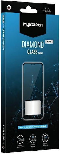 Diamond Glass Edge Пълно лепило Закалено стъкло за цялото лице Черен (Oppo A57 4G)