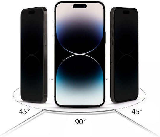 Hofi Pro+ Privacy Full Face Tempered Glass Μαύρο (iPhone 12 / 12 Pro)