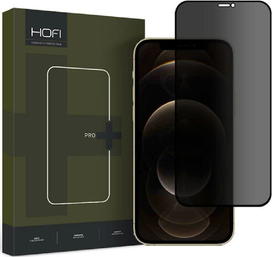 Hofi Pro+ Privacy Full Face Tempered Glass Μαύρο (iPhone 12 / 12 Pro)