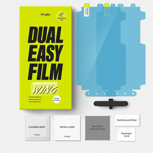 Ringke Dual Easy 2-pack Защитен екран 2бр Черен (Galaxy S23 Ultra)